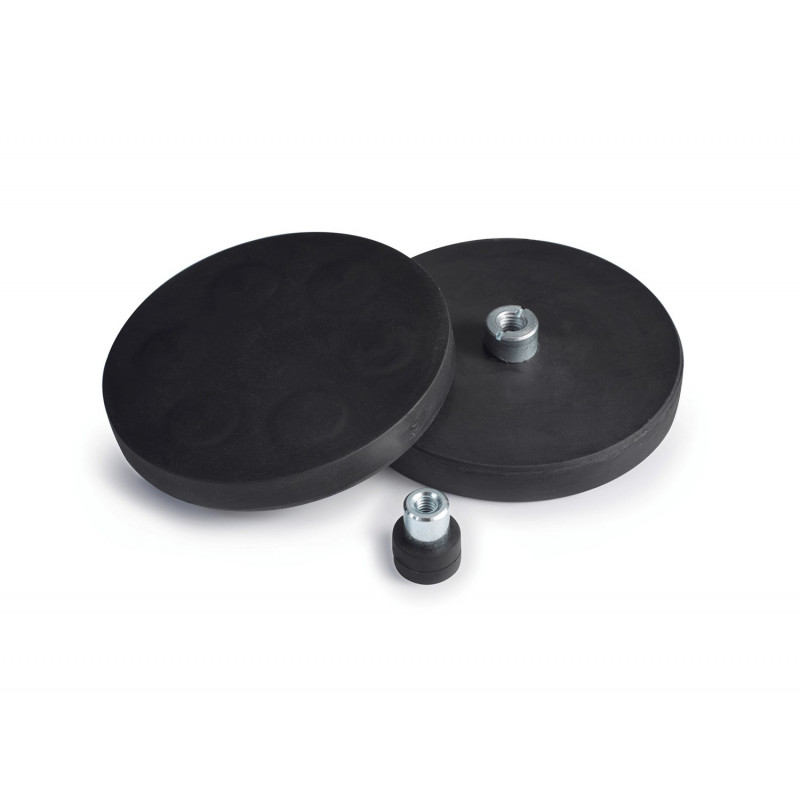 Neodymium pot magnets with rubber coating 88 x 8.5 x 17 x 12 x M8